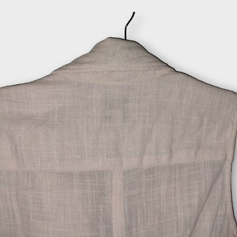 Torrid Womens Vest Top Sz 8 Linen Cargo‎ Waist Tie Natural Pale Pink Pockets - Picture 11 of 11